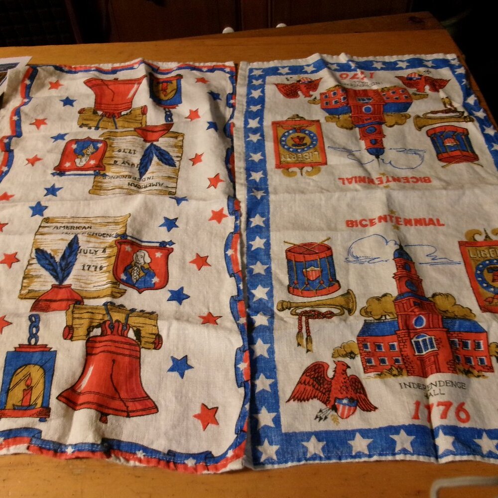 2 Linen Bi Centinel linen tea party graphic Americana graphics